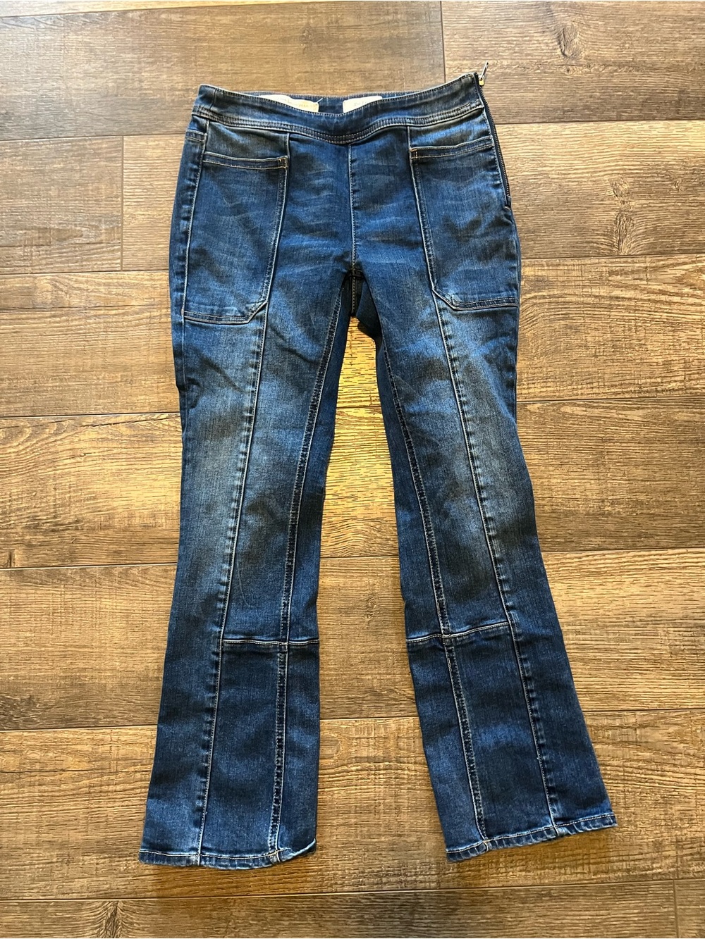 Pilcro and the Letterpress Dark Blue Flare Jeans